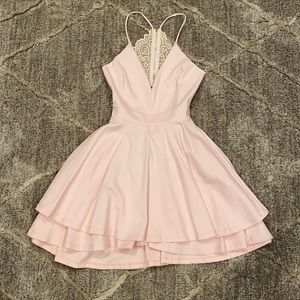 Cutout back skater dress